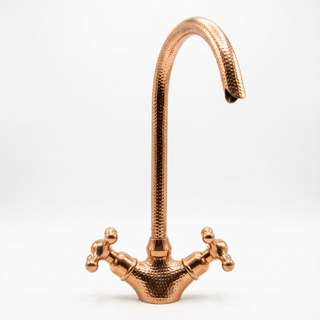 Robinet de lavabo martelé